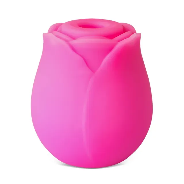 Glow-in-the-Dark Magenta Silicone Rechargeable Clitoral Sucking Rose