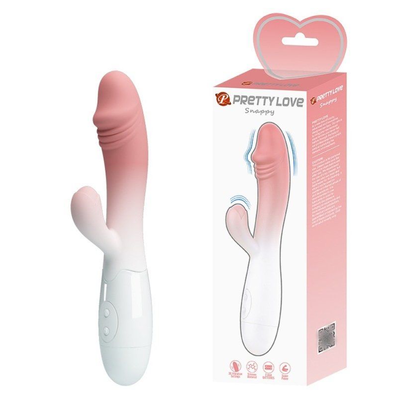 Pretty Love Silicone Snappy Gradient G-spot Dual Vibrator