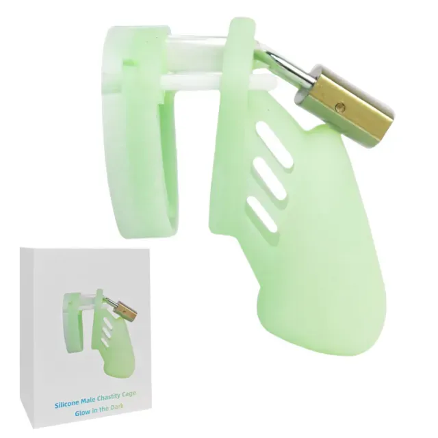 Silicone Glow-in-the-Dark Male Chastity Cage