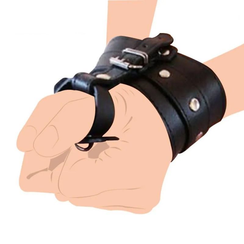 Handcuff / Ankle Cuffs with Toe and Thumb Buckle Restraints