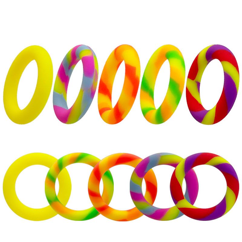 Triple Silicone Colourful Cock Ring Set