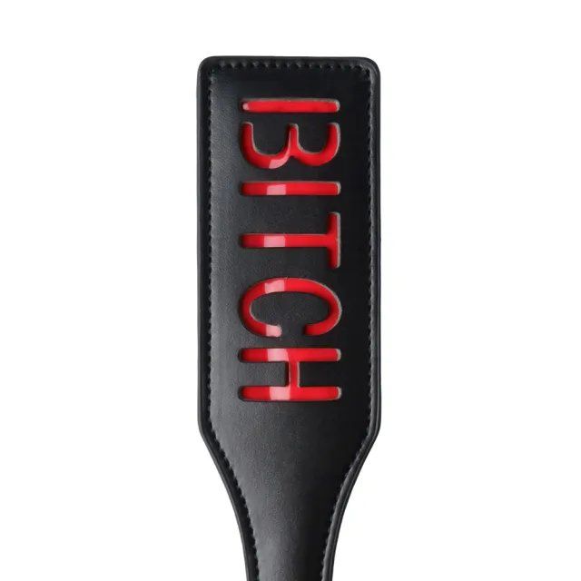 Bitch PU Leather Spanking Paddle