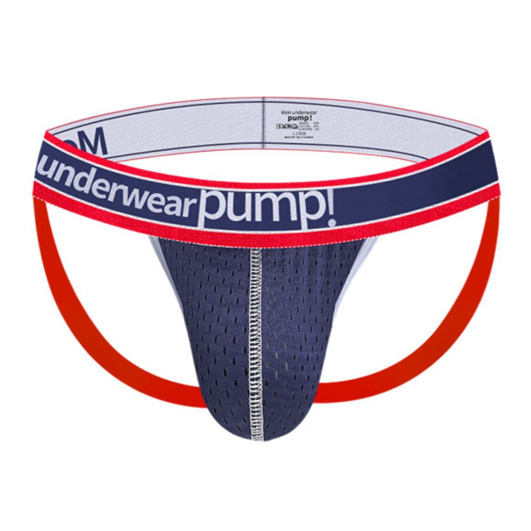 Pump Mens Navy Mesh Jockstrap