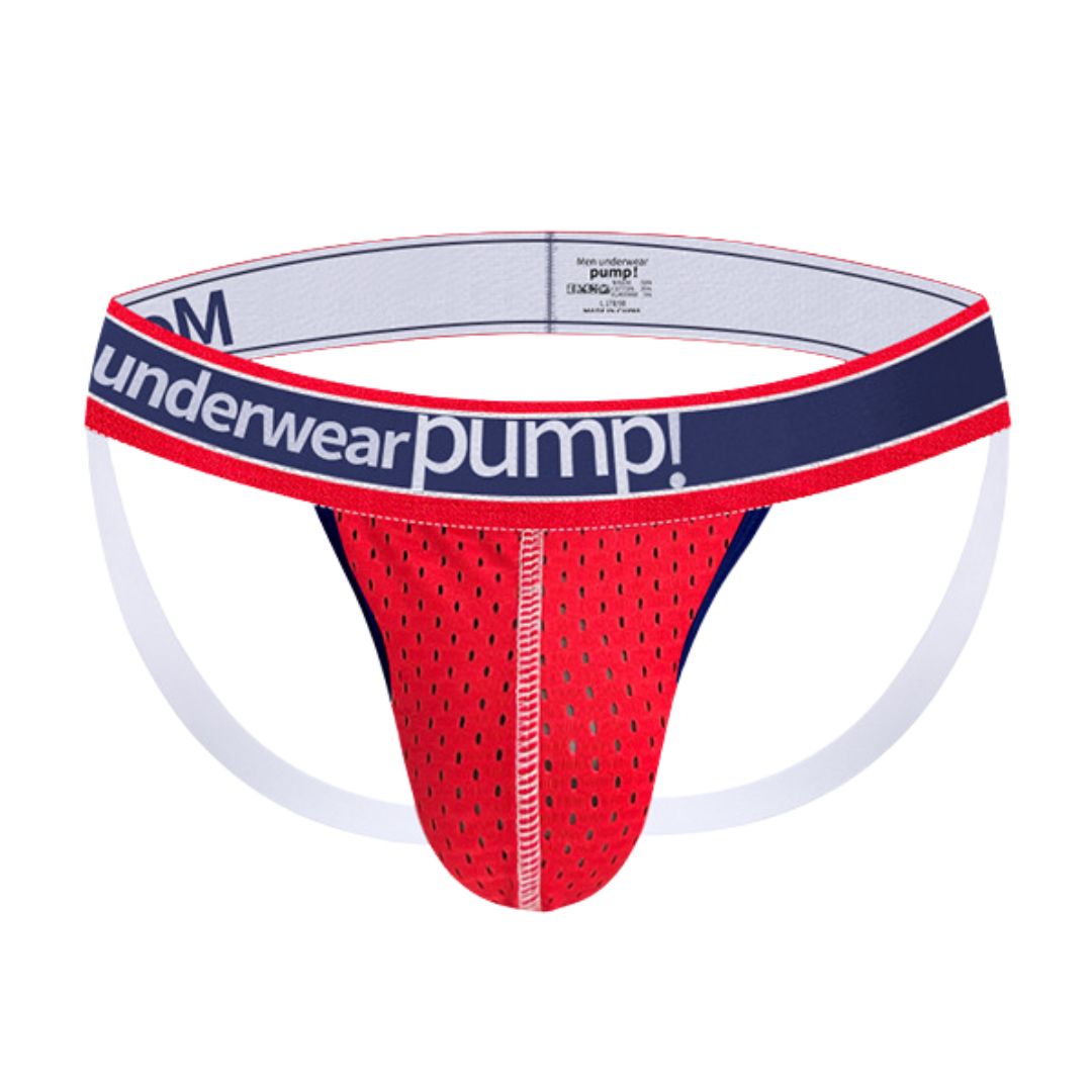 Pump Mens Red Mesh Jockstrap