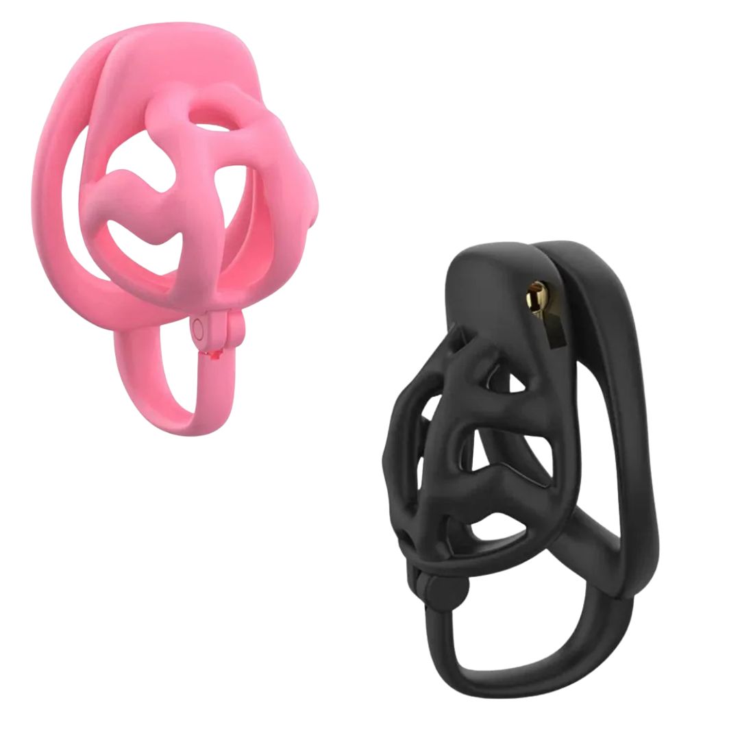 Next-Level Flip Top Chastity Device With Scrotal Support