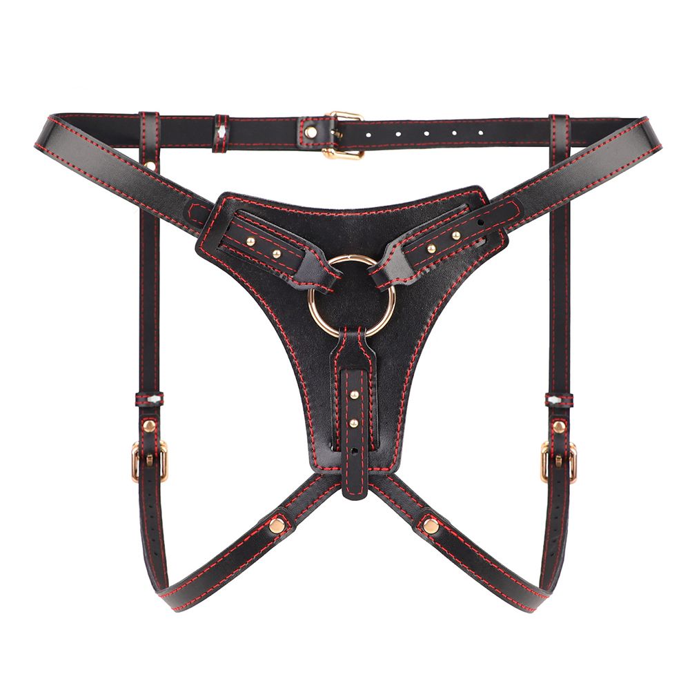 Strap-On Red Stitch Harness For Dildo