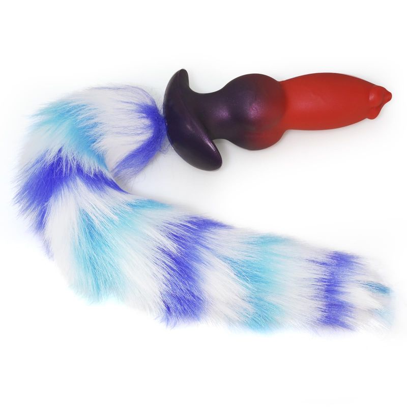 Animalistic Canine Knot Dildo With Tail