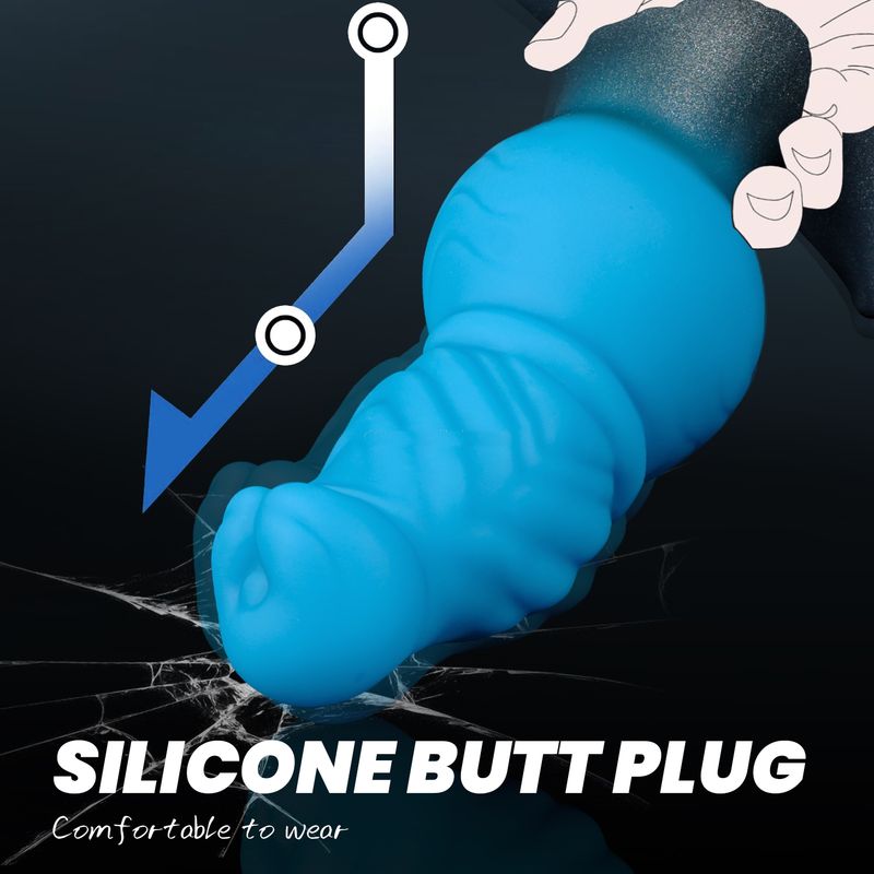 Fantasy Sky Blue Knot Anal Dildo