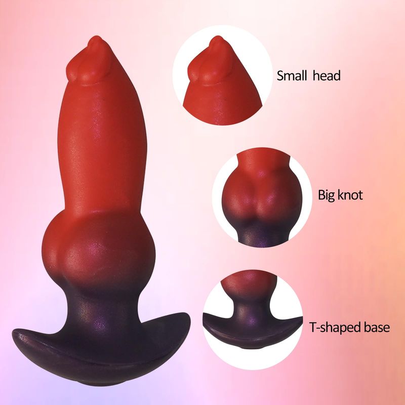 Animalistic Canine Inflatable Knot Dildo - Anal Dildo