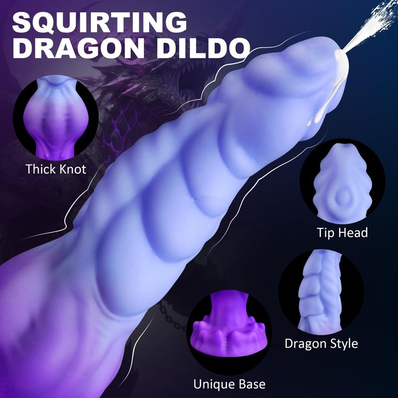 Fantasy Squirting Dragon Ejaculation Dildo With Suction Cup