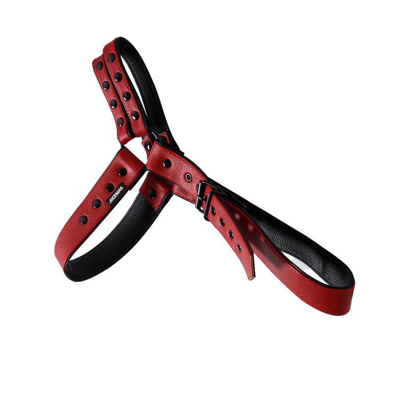 Jockmail PU Leather One Shoulder Tri Harness Fetish Play