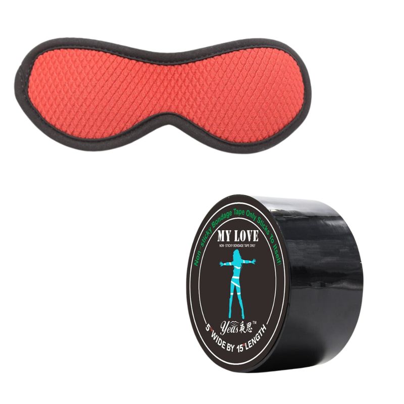 Static Adult Bondage Tape Restraints and Blindfold