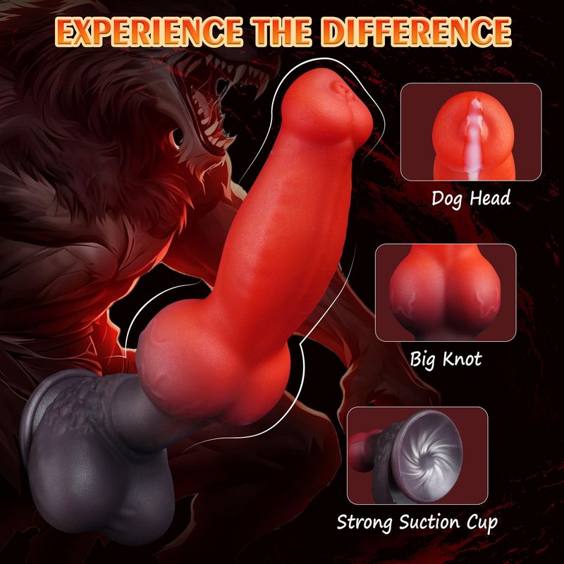 Animalistic Squirting Ejaculation Pack Leader Dog Knot Dildo