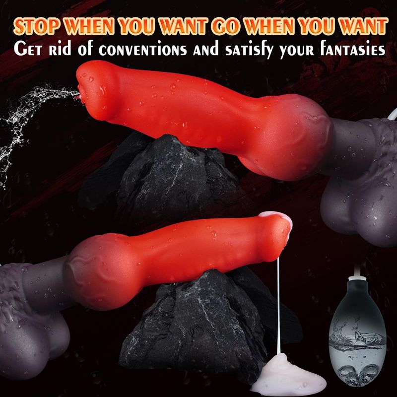 Animalistic Squirting Ejaculation Pack Leader Dog Knot Dildo
