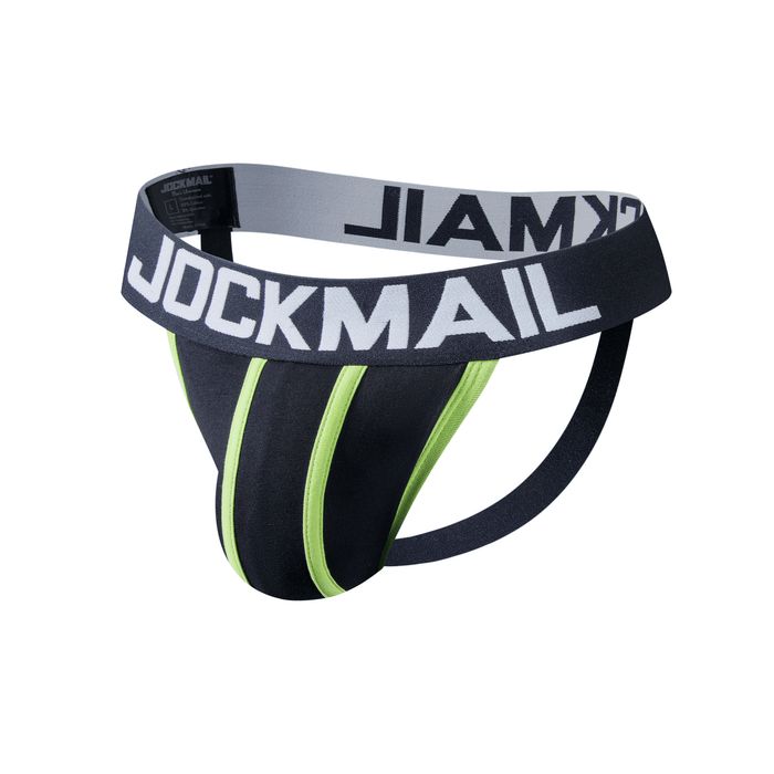 Jockmail Men's Low-Rise Jockstrap - Black