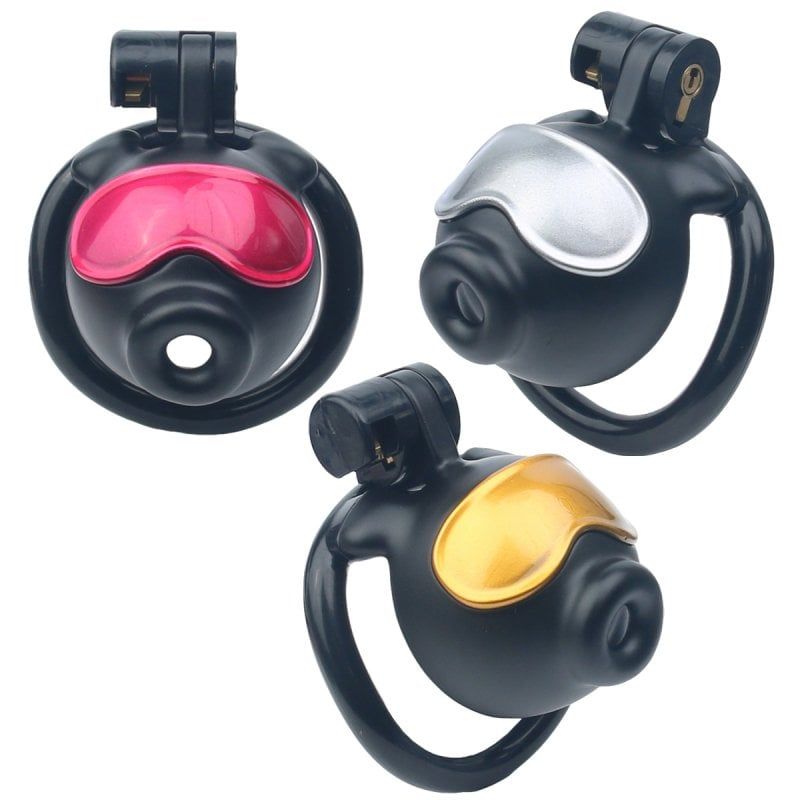 Lil Sissy Blindfold Chastity Cage