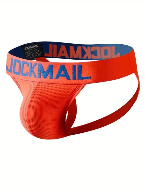 Jockmail Men's Double-Layer Jockstrap - Orange