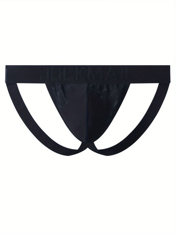 Jockmail Men's Breathable Minimalist Jockstrap - Black