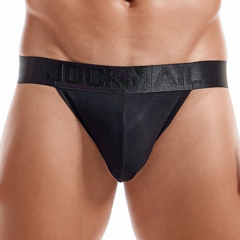Jockmail Men's Breathable Minimalist Jockstrap - Black