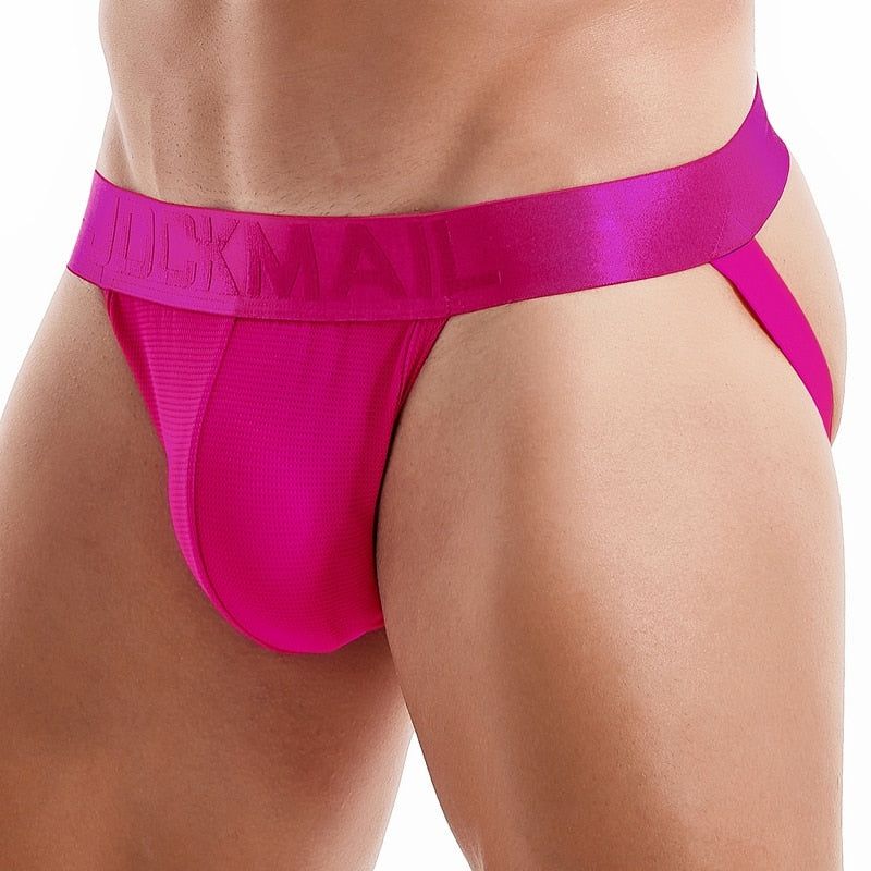Jockmail Men's Breathable Minimalist Jockstrap - Hot Pink