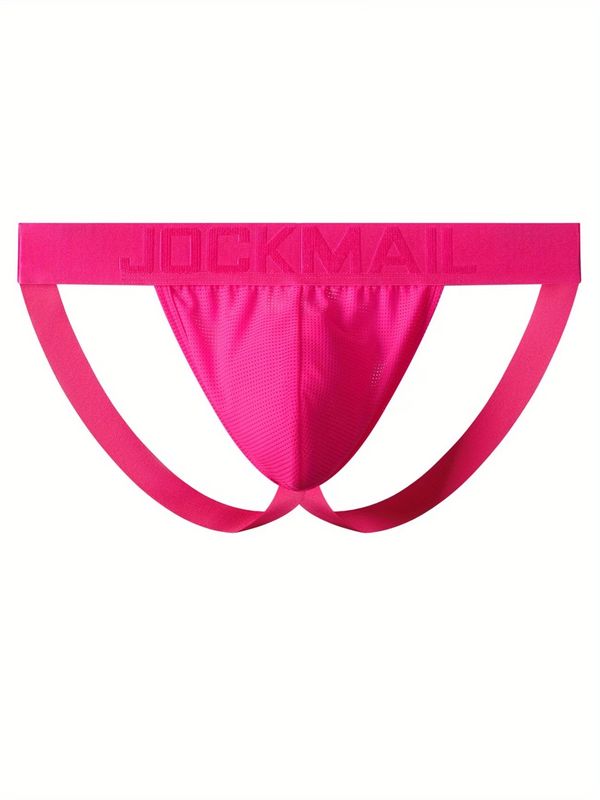 Jockmail Men's Breathable Minimalist Jockstrap - Hot Pink