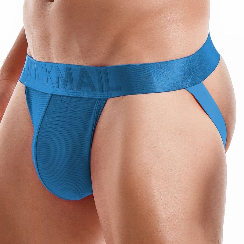 Jockmail Men's Breathable Minimalist Jockstrap - Blue