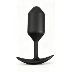 Geometric 3-Piece Black Weighted Silicone Butt Plug Set