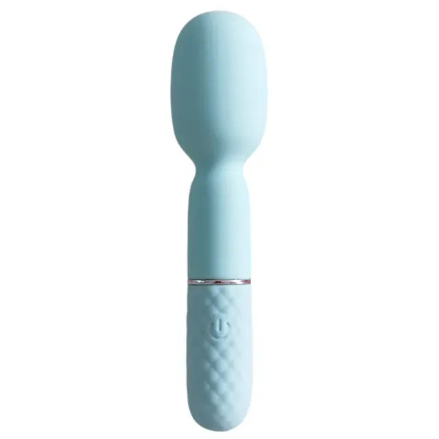 Blue Silicone 5.52'' Mini Wand Vibrator