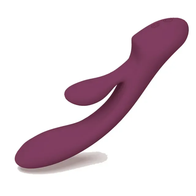 Rechargeable Silicone Purple 12-Mode Dual-Stimulation Rabbit Vibrator