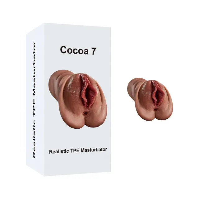 Brown Realistic Masturbator 7.09" – Soft Textured Sleeve Design