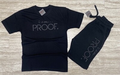 “i am PROOF” Unisex Short Sets (Click on photo to view available colors)