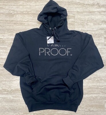 “i am…PROOF” Unisex Kangaroo Pocket Pullover Hoodies (Click on photo to view available colors)