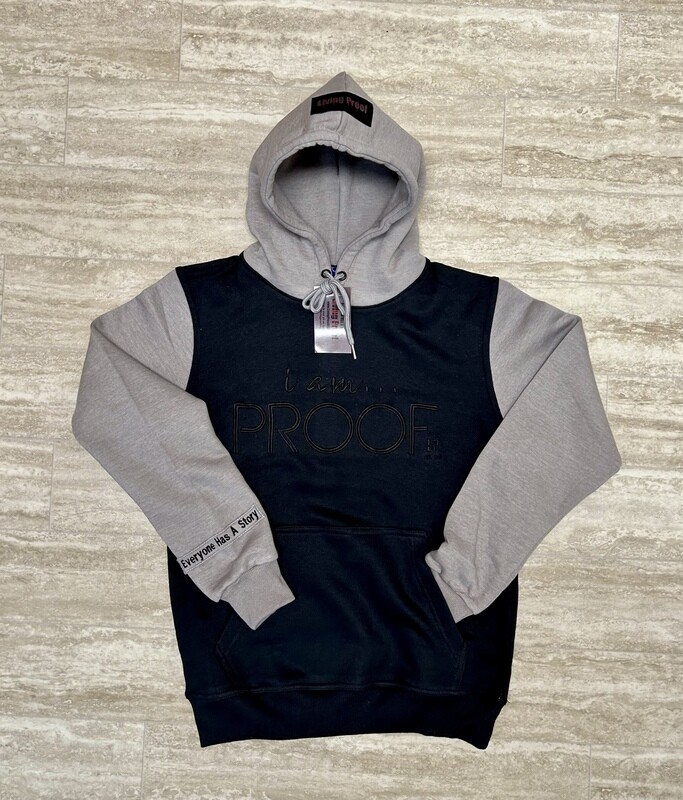 “i am…PROOF” Embroidered Logo Hoodie With Logo On Hoodie Strings (Click on photo to view available colors)