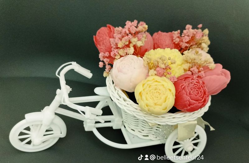 vélo blanc avec fondants