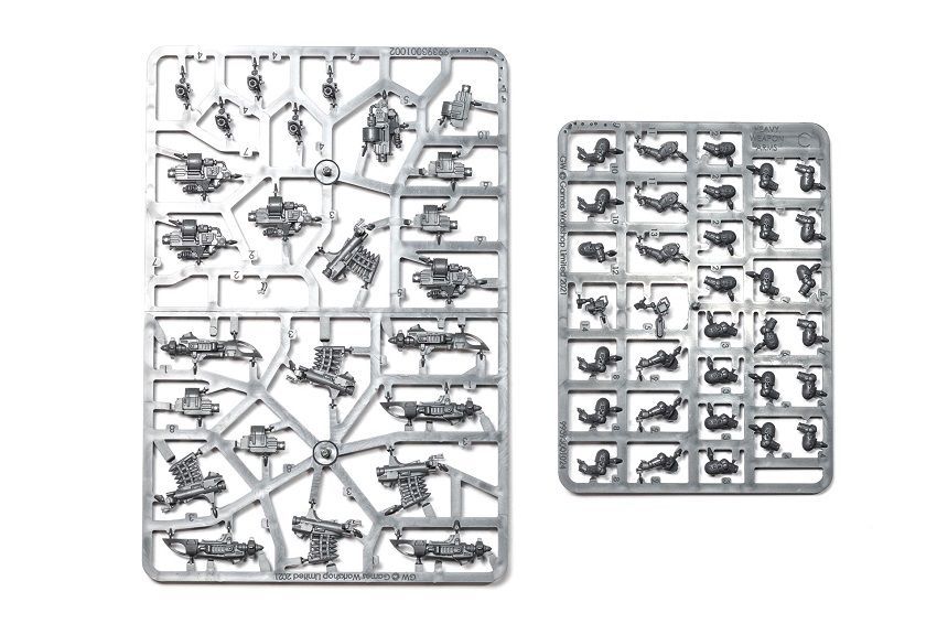 Heavy Weapons Sprue - Missle Launchers Heavy Bolters & Arms Sprue