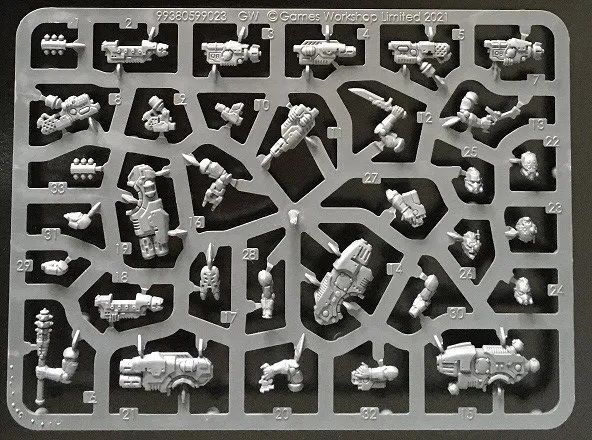 A Van Saar Weapons & Upgrades Sprue