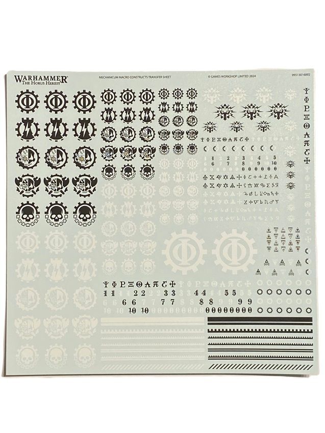Mechanicum Macro-Constructs Extra Large Transfer Sheet - Battle Group