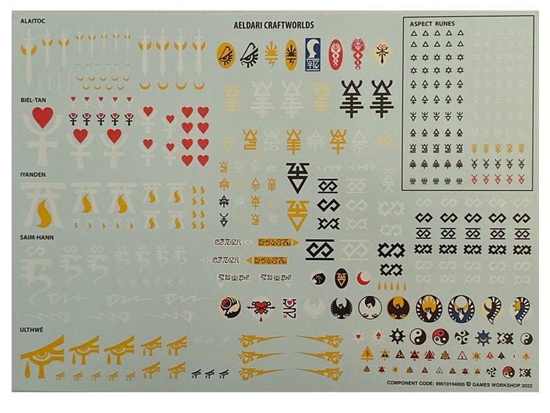 Aeldari Large Transfer Sheet- FD
