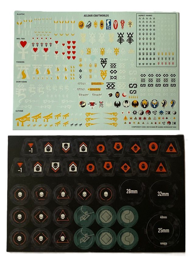 Kill Team Aeldari Tokens Sheet & Large Transfer Sheet- SS