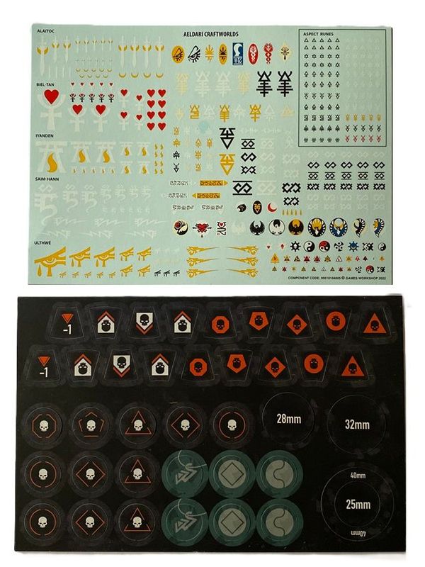 Kill Team Aeldari Tokens Sheet & Large Transfer Sheet- SS