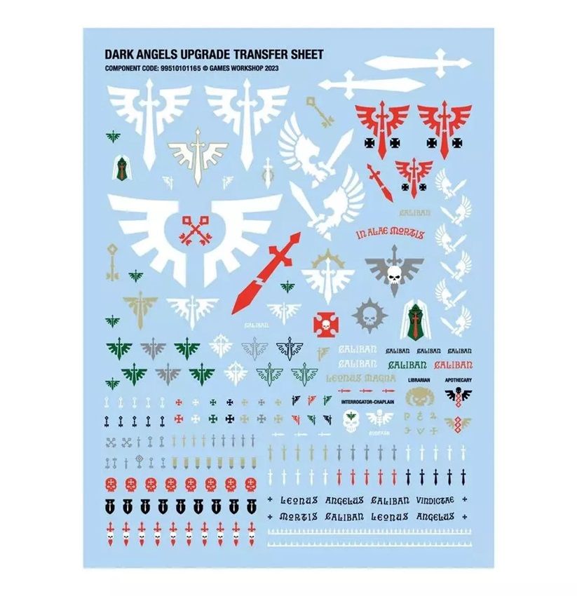 Dark Angels Upgrade Transfer Sheet - CPDA