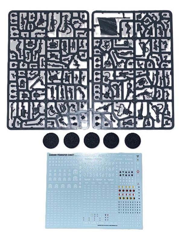 Astra Militarum Cadian Command  Squad 5 Man On Sprues & Cadian Transfer Sheet - BS