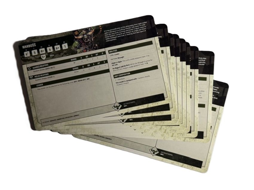 40K Armageddon Orks Datasheet Cards Set- ABSSF