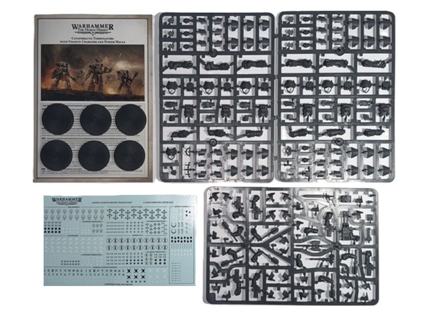 Legion Astartes Cataphractii Terminator 6 Man Squad On Sprues - With Volkite Chargers / Power Mauls - BG
