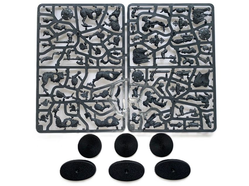 Space Wolves Wolf Guard Headtakers & Hunting Wolves 6 Fig. On Sprues - BS
