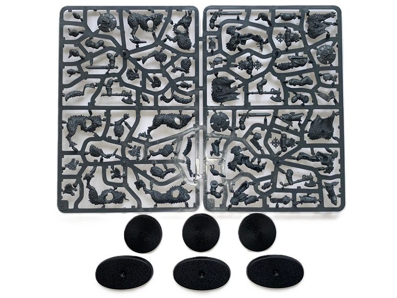 Space Wolves Wolf Guard Headtakers & Hunting Wolves 6 Fig. On Sprues - BS