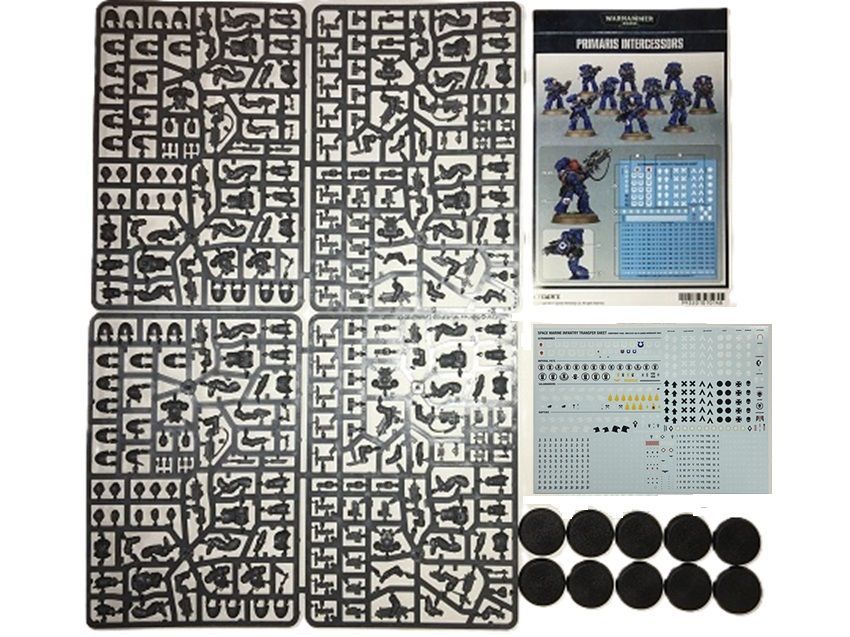 Space Marines Intercessors 10 Man Squad & Large Transfer Sheet -CPDA