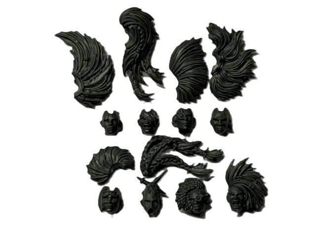Escher Heads & Hair Bits Lot #2 - Blades Of Matriarch Gang