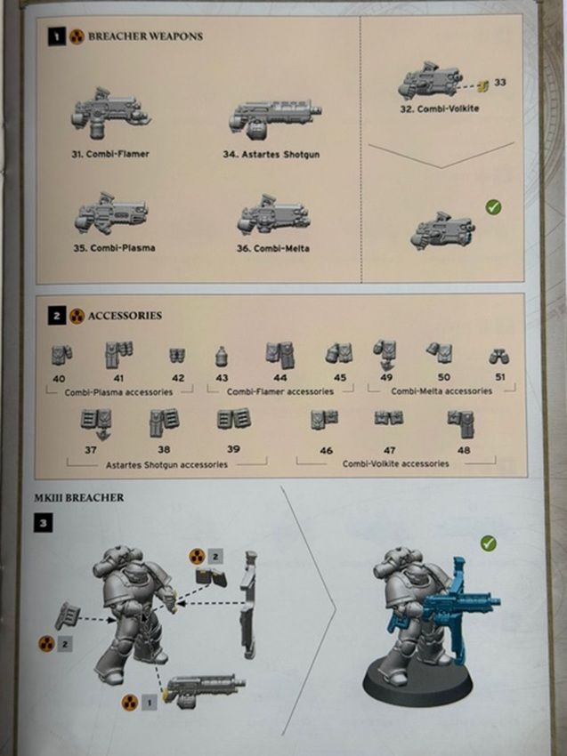 Legion Astartes Combi Weapons & Shotguns Upgrade Sprue