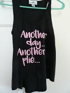 Motionwear Another Day Another Plie Tank Shirt - Child, Color: Black, Size: Medium